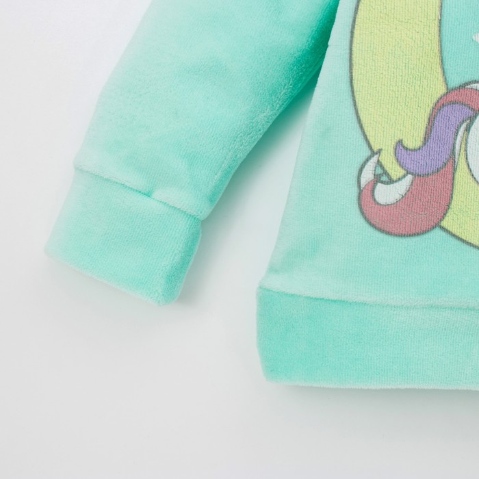 Костюм: джемпер и брюки Крошка Я "Пони" велюр, рост 62-68см (3-6мес)