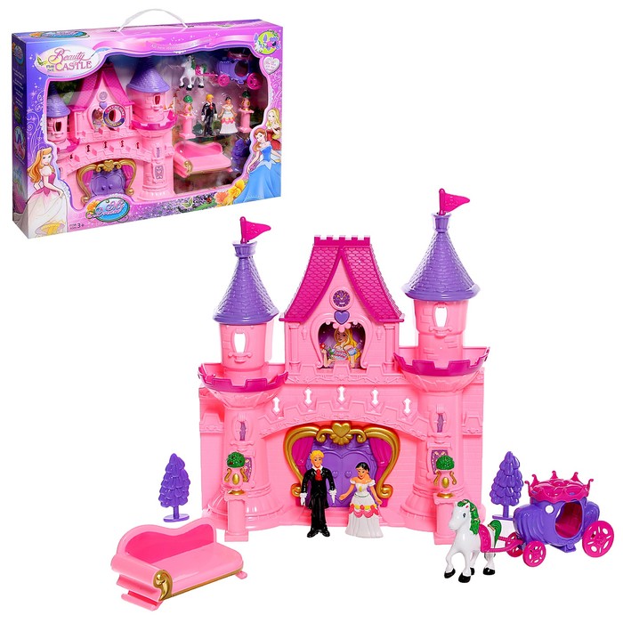 фото Замок для кукол «мечта» с аксессуарами, световые и звуковые эффекты