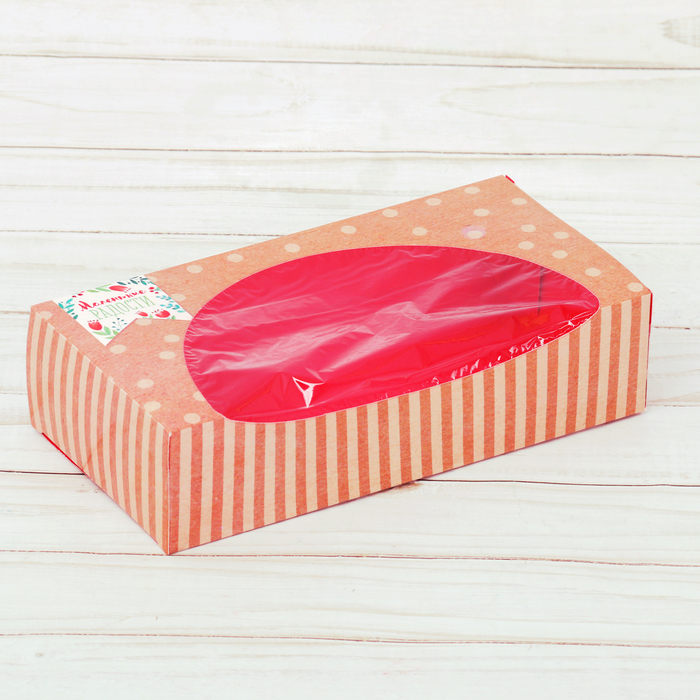 Коробка для сладостей «Поздравляю», 10 х 20 х 5 см