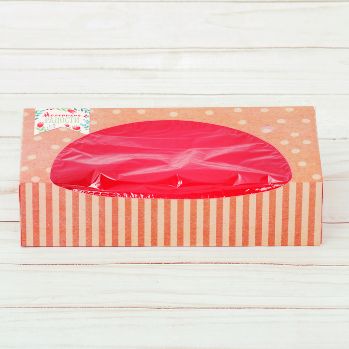 Коробка для сладостей «Поздравляю», 10 х 20 х 5 см