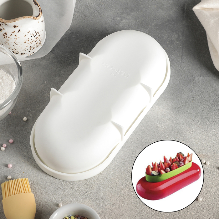 Форма для выпечки и муссовых десертов "Пиллоу", цвет белый