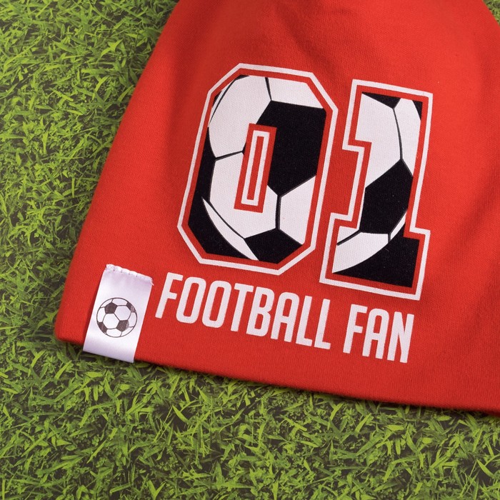 Чепчик (шапочка) Крошка Я "Футбольный фанат" р-р 48 (9-12мес)