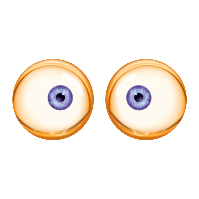 Набор наклеек на авто "Мультяшный глаз", 2 шт.