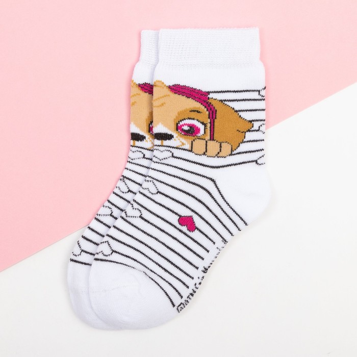 Носки PAW PATROL "Скай", белый/чёрный, 16-18 см