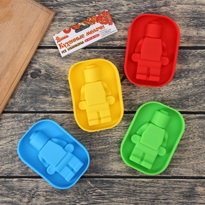 Форма для льда и шоколада "Конструктор", цвета МИКС
