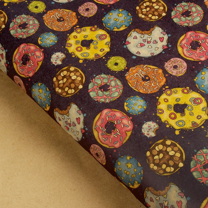 Бумага упаковочная крафт "Лакомство", 70 х 100 см