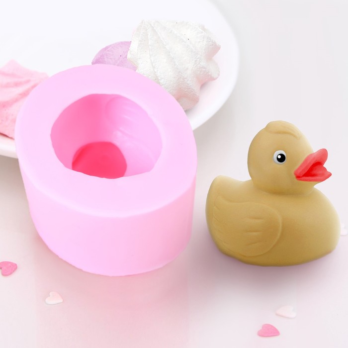 Молд 5,8х7х5,3 см "Утка", цвет розовый