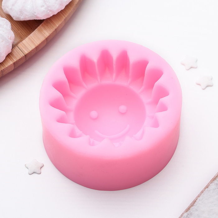 Молд 7,3х3,2 см "Солнце", цвет розовый