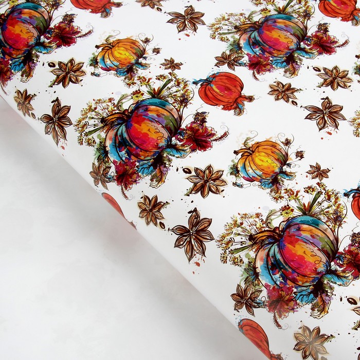 Бумага упаковочная "Тыковка", 70 х 100 см