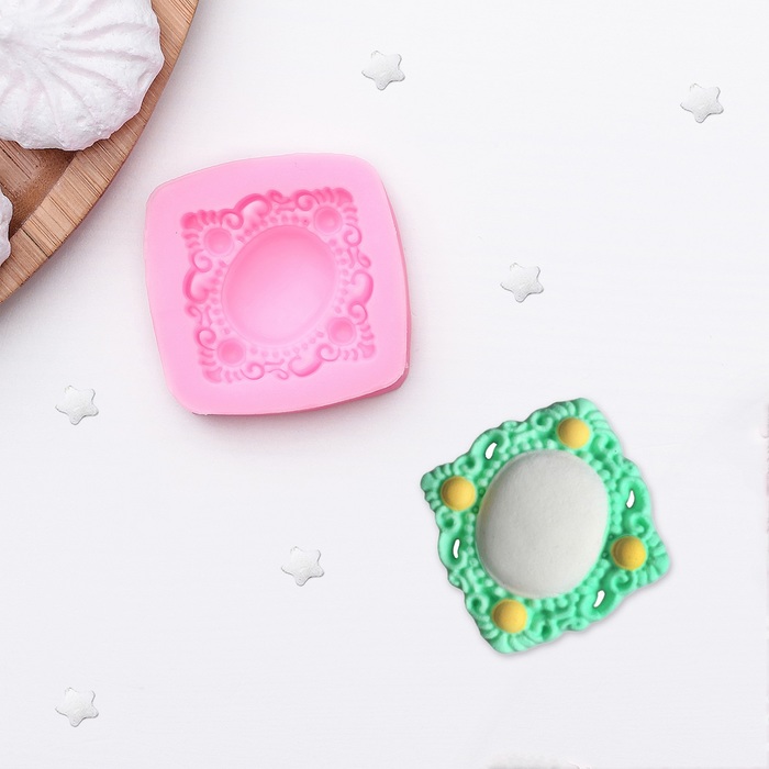 Молд 4,9х1,2 см "Обрамление", цвет розовый