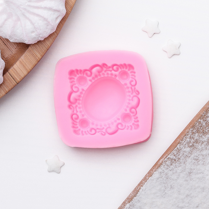 Молд 4,9х1,2 см "Обрамление", цвет розовый