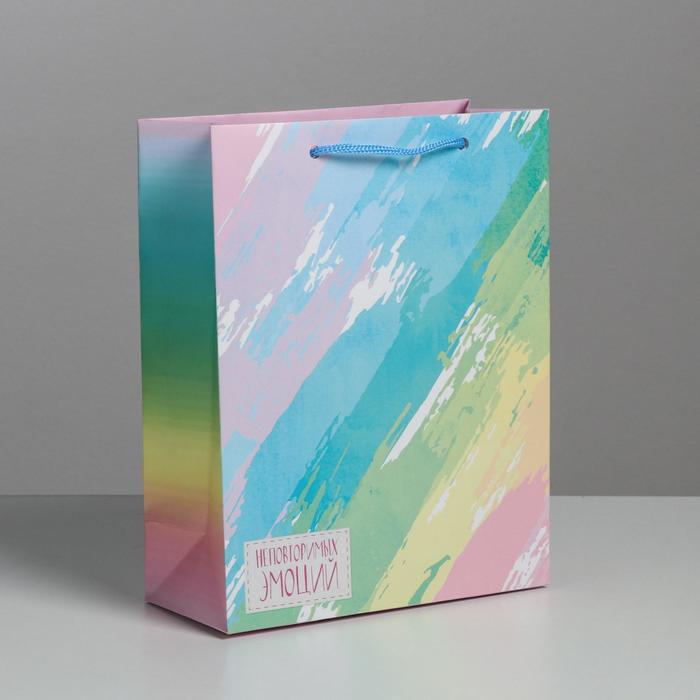 Пакет ламинированный вертикальный «Неповторимых эмоций», MS 18 × 23 × 10 см