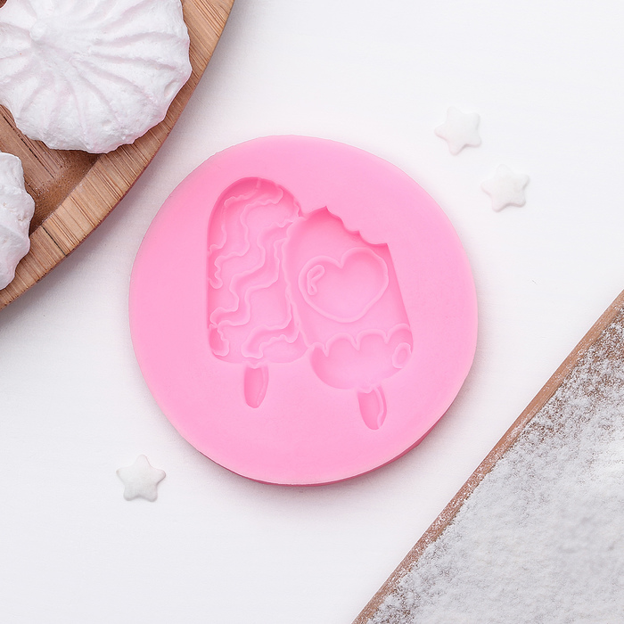 Молд 6,8х0,8 см "Мороженое", цвет розовый