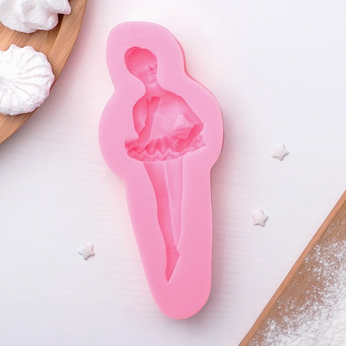 Молд 16,5х6,8х2,2 см "Балерина", цвет розовый