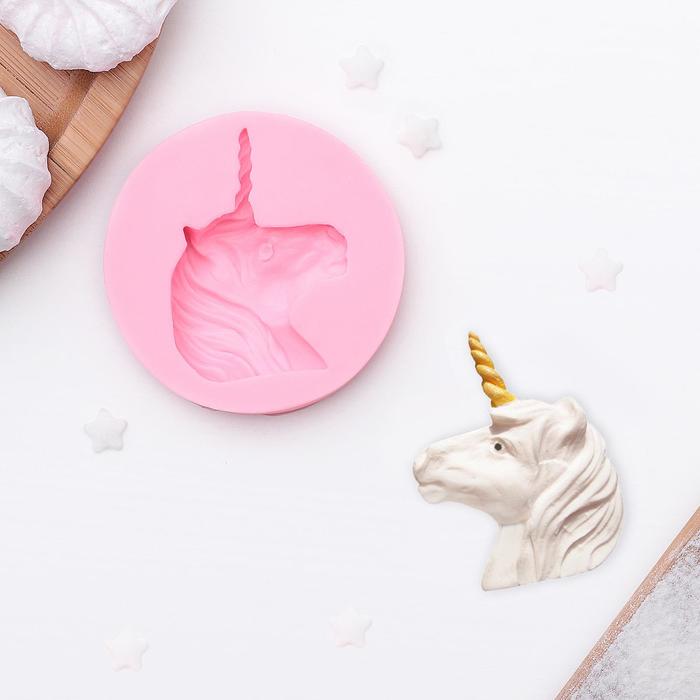 Молд 6,3х1,4 см "Едонорог", цвет розовый