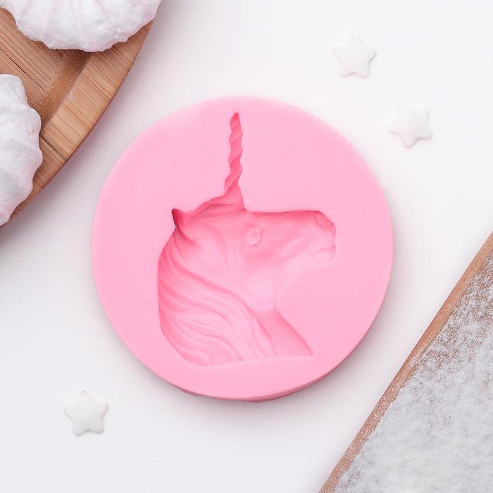 Молд 6,3х1,4 см "Едонорог", цвет розовый