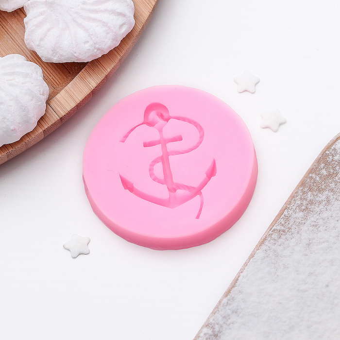 Молд 6х0,9 см "Якорь", цвет розовый