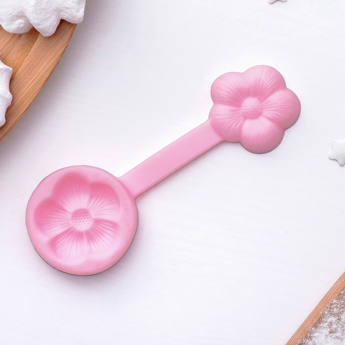 Молд 10,5х3,8х1,1 см "Цветочек", цвет розовый