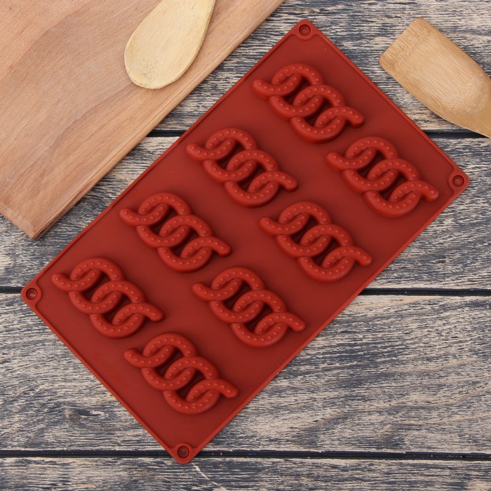 Форма для выпечки "Цепочка", 12 ячеек, цвет МИКС