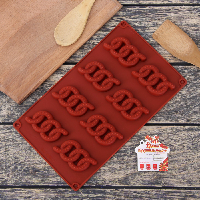 Форма для выпечки "Цепочка", 12 ячеек, цвет МИКС