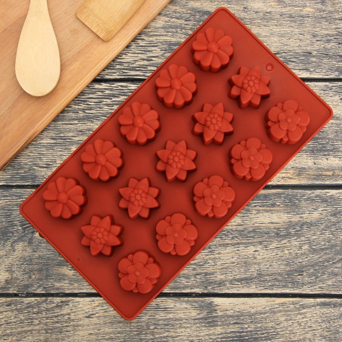 Форма для выпечки "Клумба", 15 ячеек, цвет МИКС