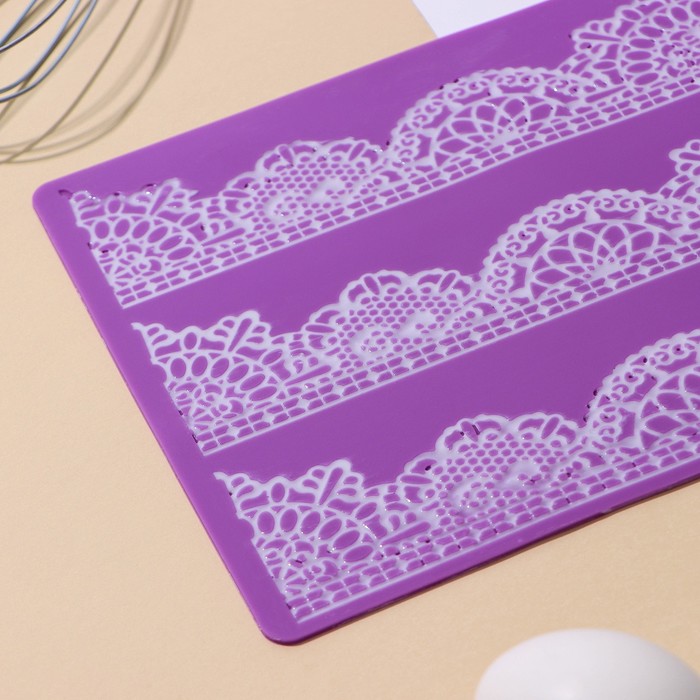 Коврик для айсинга "Волшебство", 3 полосы, цвет фиолетовый