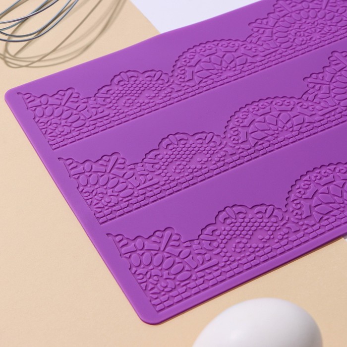 Коврик для айсинга "Волшебство", 3 полосы, цвет фиолетовый