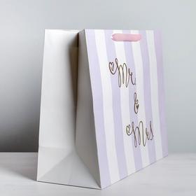 

Пакет ламинированный Mr and Mrs, XL 49 × 40 × 19 см