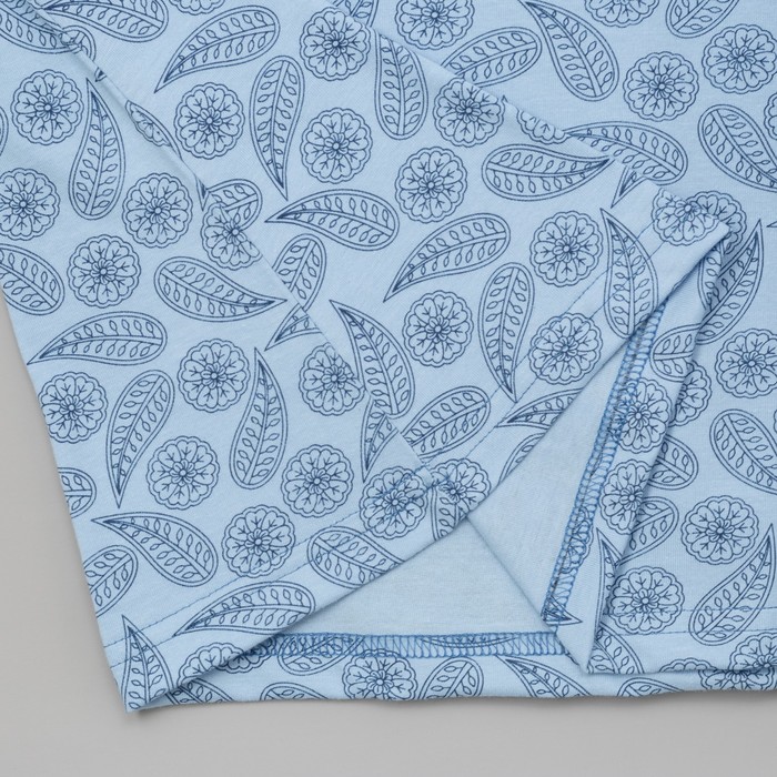 Пижама женская (футболка, бриджи) Цветочек синий, р-р 50