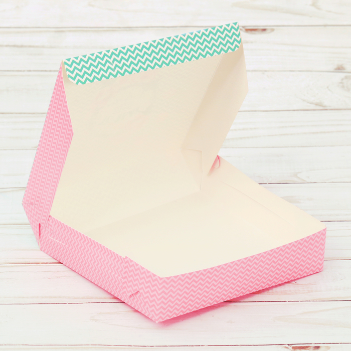 Коробки под пирожные «Только для тебя», 14 х 14 х 3,5 см