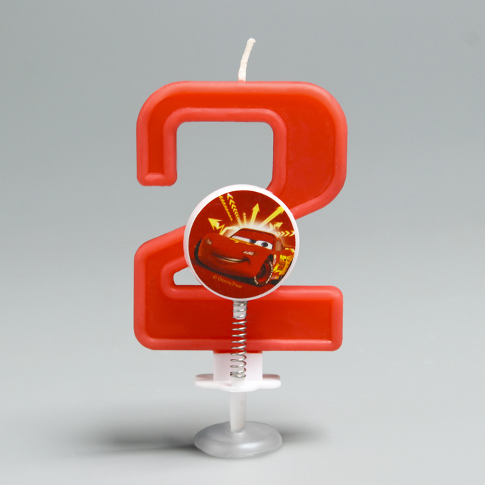 Свеча в торт цифра Дисней "2", Тачки