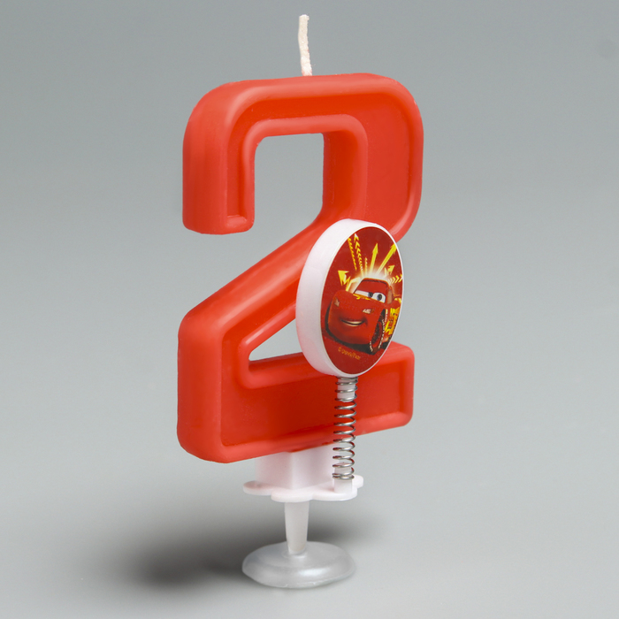 Свеча в торт цифра Дисней "2", Тачки