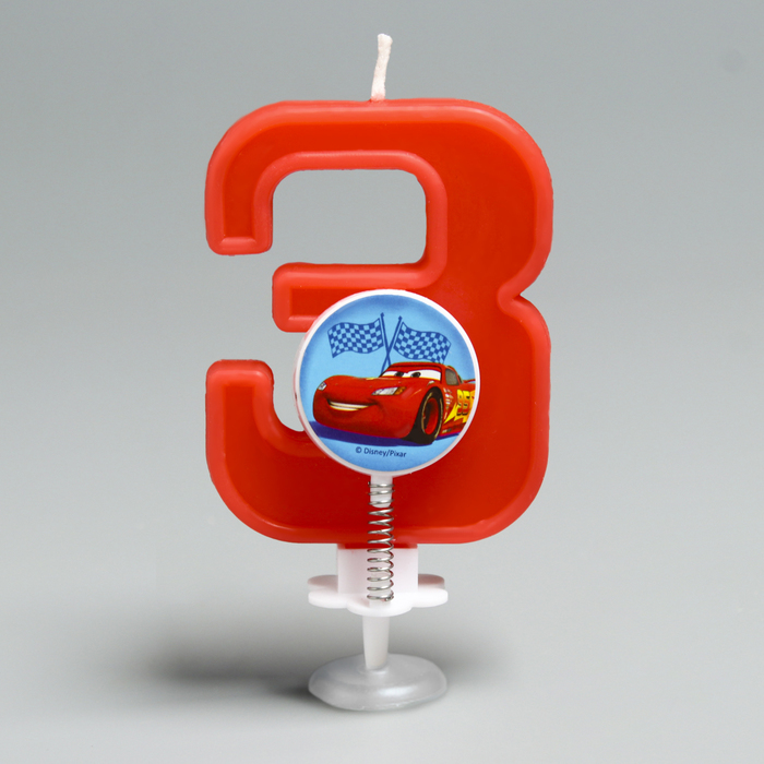 Свеча в торт цифра Дисней "3",Тачки