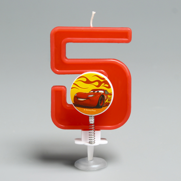 Свеча в торт цифра Дисней "5", Тачки