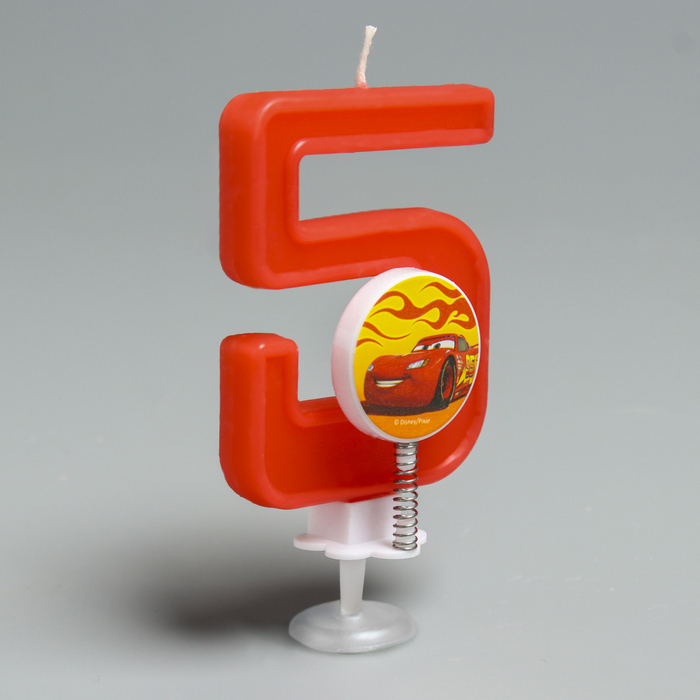 Свеча в торт цифра Дисней "5", Тачки