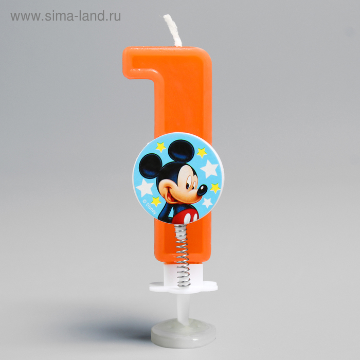 Свеча в торт цифра Дисней 1, Микки Маус