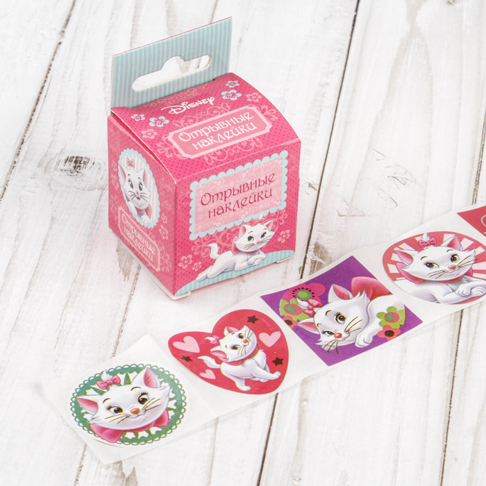 Наклейки детские отрывные в наборе"Самая милая" Кошечка Мари