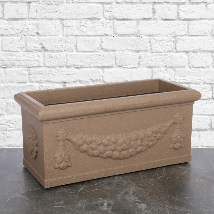 Ваза декоративная "Римская", цвет песчаный гранит