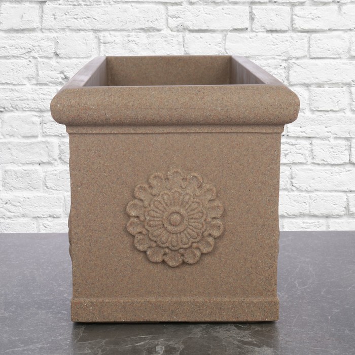 Ваза декоративная "Римская", цвет песчаный гранит