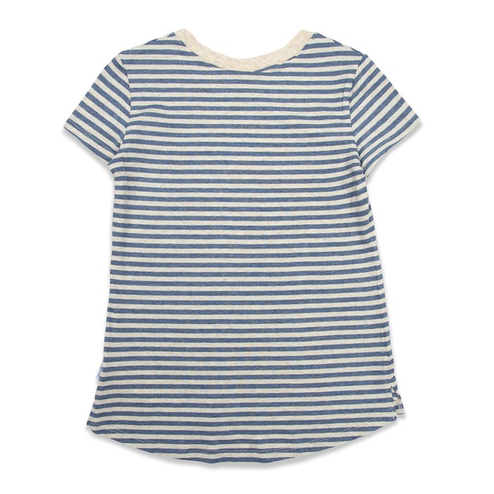 Футболка для девочки, рост 128 см, цвет синий рисунок ФБ535