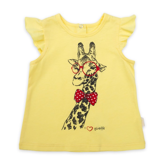 Футболка для девочки, рост 68 см, цвет жёлтый ФБ541 _М