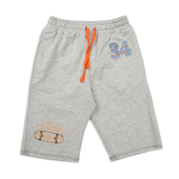 Бриджи для мальчика, рост 122 см, цвет серый меланж ШР453