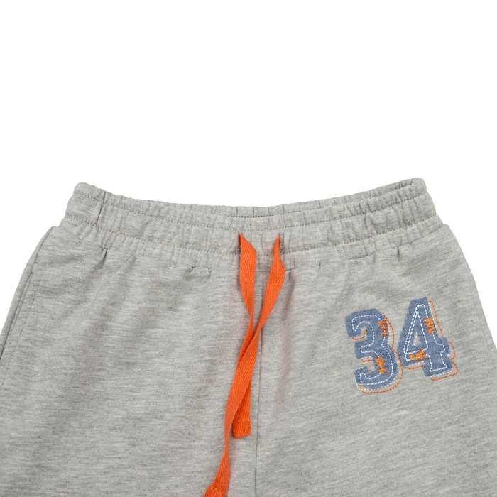 Бриджи для мальчика, рост 122 см, цвет серый меланж ШР453