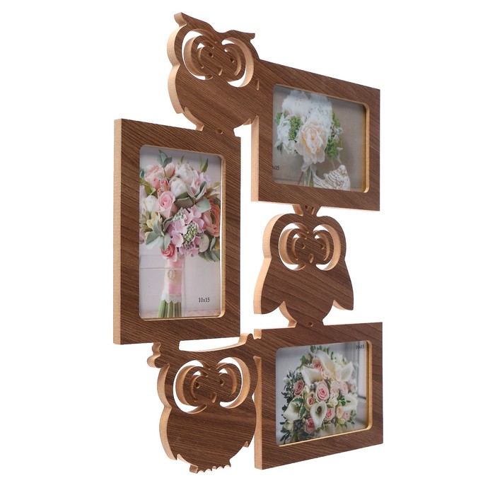 Фоторамка-коллаж "Совы" 3 фото шимо темный