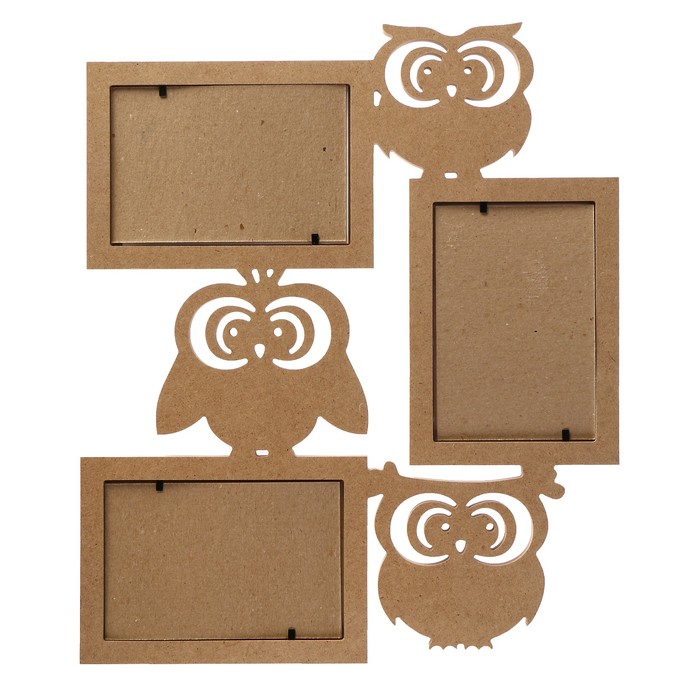 Фоторамка-коллаж "Совы" 3 фото шимо темный