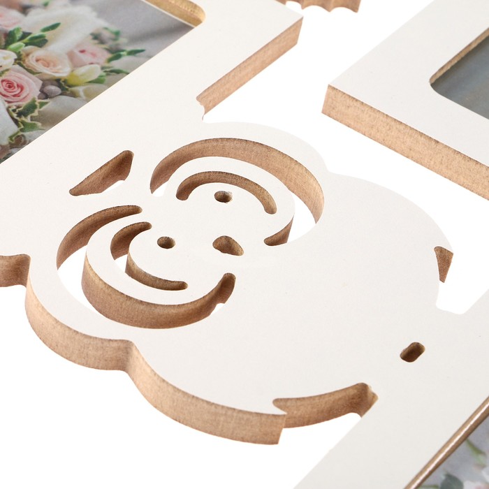 Фоторамка-коллаж "Совы" 5 фото белый