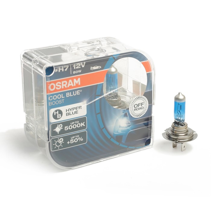Автолампа OSRAM COOL BLUE BOOST 5000К (DuoBox), H7(PX26d), 12 В, 80 Вт, 62210CBB_HCB, 2 шт. 337148