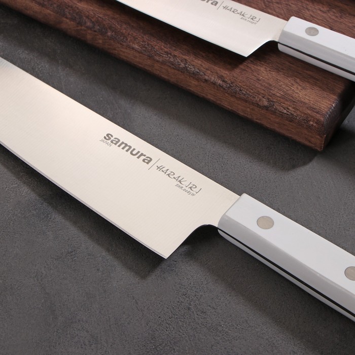фото Набор ножей samura harakiri, 3 шт: лезвие 10 см, 12 см, 20 см, белая рукоять