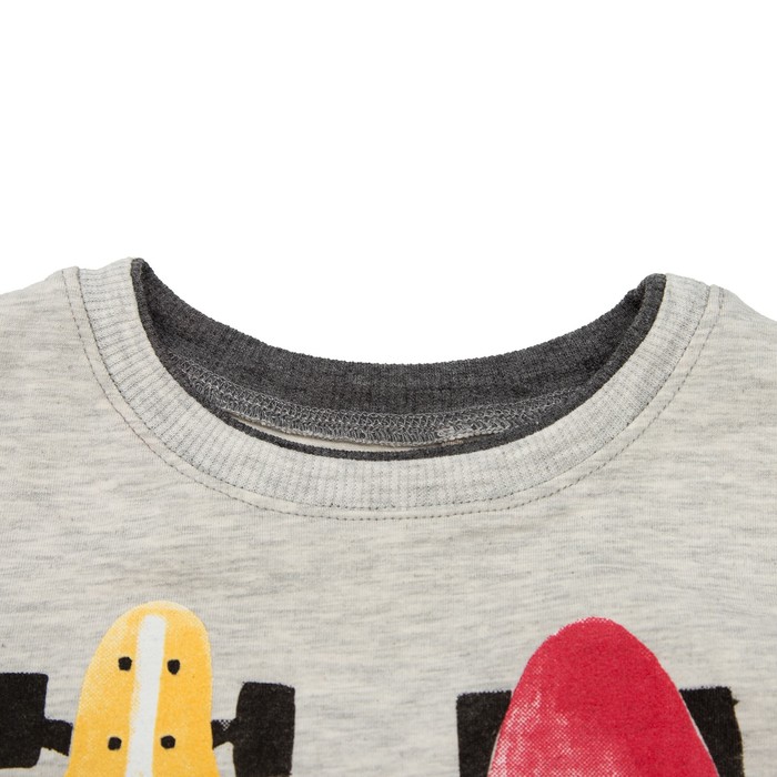 Костюм для мальчика, рост 116 см, цвет серый меланж КС543