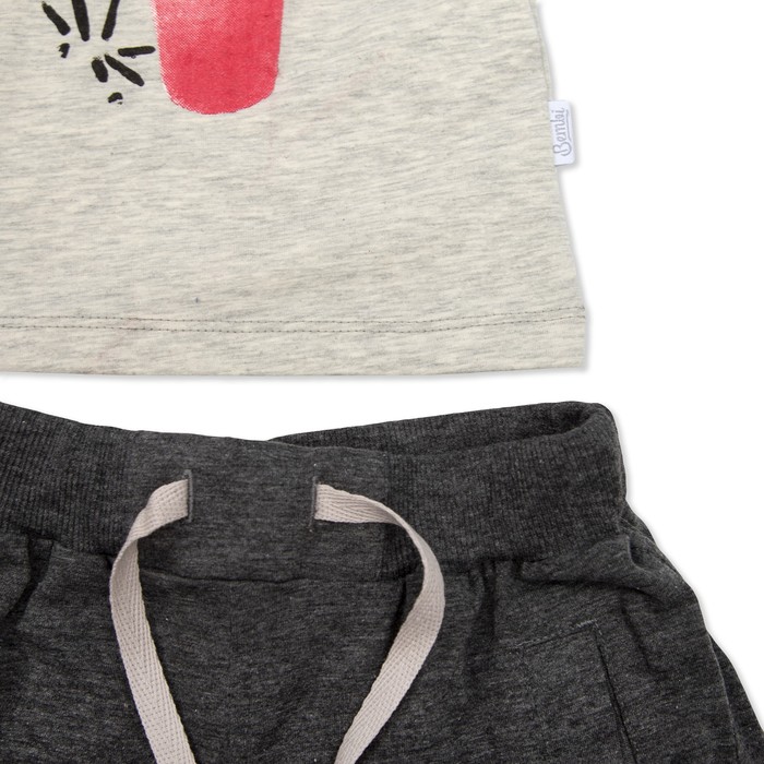 Костюм для мальчика, рост 116 см, цвет серый меланж КС543